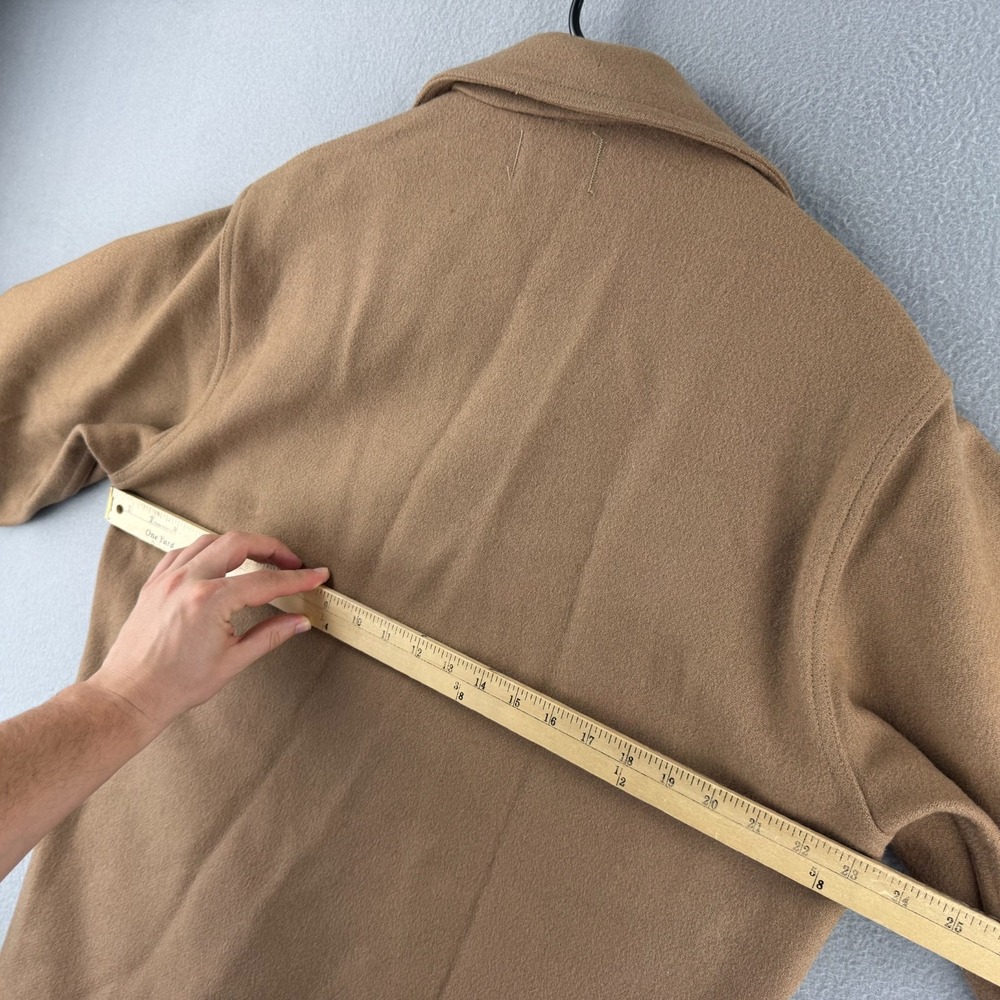 Vintage Pendleton Jacket Mens Medium Beige Wool Mackinaw Coat 70s Made in USA - Picture 15 of 16